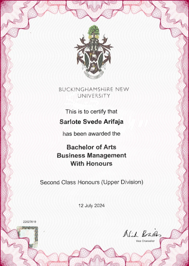 Sarlote bachelor of arts